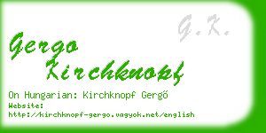 gergo kirchknopf business card