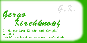 gergo kirchknopf business card